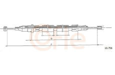 Tažné lanko, parkovací brzda COFLE 10.756