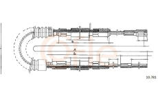 Tažné lanko, parkovací brzda COFLE 10.781