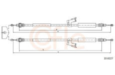 żażné lanko parkovacej brzdy COFLE 10.8227