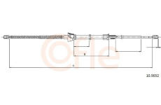 żażné lanko parkovacej brzdy COFLE 10.9052