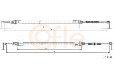 Tažné lanko, parkovací brzda COFLE 10.9338
