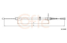 żażné lanko parkovacej brzdy COFLE 10.9448
