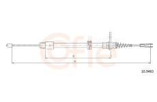 żażné lanko parkovacej brzdy COFLE 10.9463