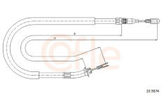 żażné lanko parkovacej brzdy COFLE 10.9874