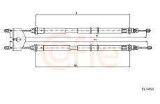 żażné lanko parkovacej brzdy COFLE 11.5453
