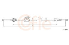 żażné lanko parkovacej brzdy COFLE 11.5497