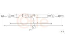 żażné lanko parkovacej brzdy COFLE 11.5679