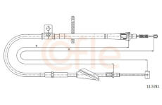 Tažné lanko, parkovací brzda COFLE 11.5741