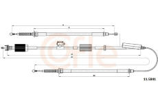 Tažné lanko, parkovací brzda COFLE 11.5841
