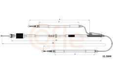 Tažné lanko, parkovací brzda COFLE 11.5844