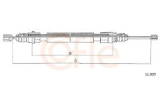 żażné lanko parkovacej brzdy COFLE 11.609