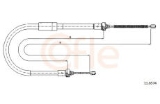 żażné lanko parkovacej brzdy COFLE 11.6574