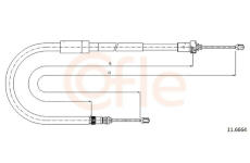 żażné lanko parkovacej brzdy COFLE 11.6664