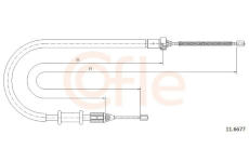żażné lanko parkovacej brzdy COFLE 11.6677