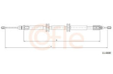 Tažné lanko, parkovací brzda COFLE 11.6680