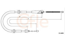 Tažné lanko, parkovací brzda COFLE 11.6685