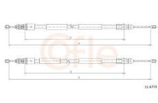Tažné lanko, parkovací brzda COFLE 11.6773