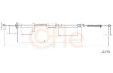 Tažné lanko, parkovací brzda COFLE 12.0701