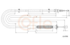 Tažné lanko, parkovací brzda COFLE 12.0703
