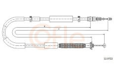 Tažné lanko, parkovací brzda COFLE 12.0722