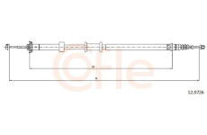Tažné lanko, parkovací brzda COFLE 12.0726