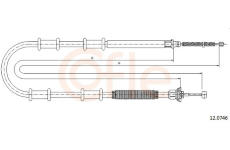 żażné lanko parkovacej brzdy COFLE 12.0746
