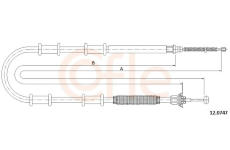 Tažné lanko, parkovací brzda COFLE 12.0747