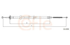 żażné lanko parkovacej brzdy COFLE 12.1506