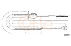 Tažné lanko, parkovací brzda COFLE 12.3703