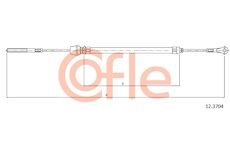 Tažné lanko, parkovací brzda COFLE 12.3704