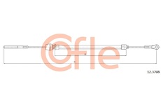 Tažné lanko, parkovací brzda COFLE 12.3708
