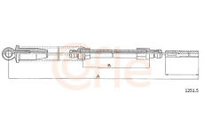 Tažné lanko, parkovací brzda COFLE 1251.2