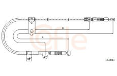 żażné lanko parkovacej brzdy COFLE 17.0003