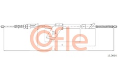 Tažné lanko, parkovací brzda COFLE 17.0014