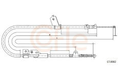 Tažné lanko, parkovací brzda COFLE 17.0082