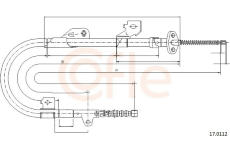żażné lanko parkovacej brzdy COFLE 17.0112