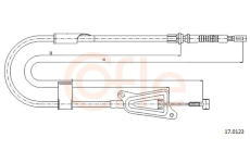 żażné lanko parkovacej brzdy COFLE 17.0123
