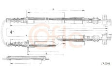 Tažné lanko, parkovací brzda COFLE 17.0201