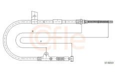 Tažné lanko, parkovací brzda COFLE 17.0213