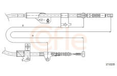 żażné lanko parkovacej brzdy COFLE 17.0235