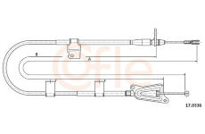 Tažné lanko, parkovací brzda COFLE 17.0336