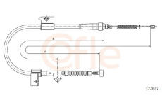 żażné lanko parkovacej brzdy COFLE 17.0337