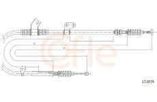 Tažné lanko, parkovací brzda COFLE 17.0574