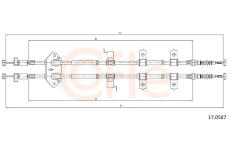 żażné lanko parkovacej brzdy COFLE 17.0587