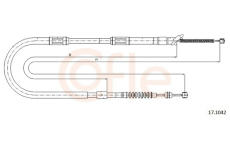 Tažné lanko, parkovací brzda COFLE 17.1042