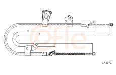 Tažné lanko, parkovací brzda COFLE 17.1070