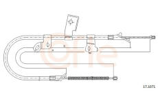 żażné lanko parkovacej brzdy COFLE 17.1071