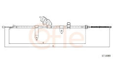 Tažné lanko, parkovací brzda COFLE 17.1080