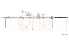 Tažné lanko, parkovací brzda COFLE 17.1081