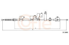 Tažné lanko, parkovací brzda COFLE 17.1091
